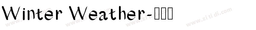 Winter Weather字体转换